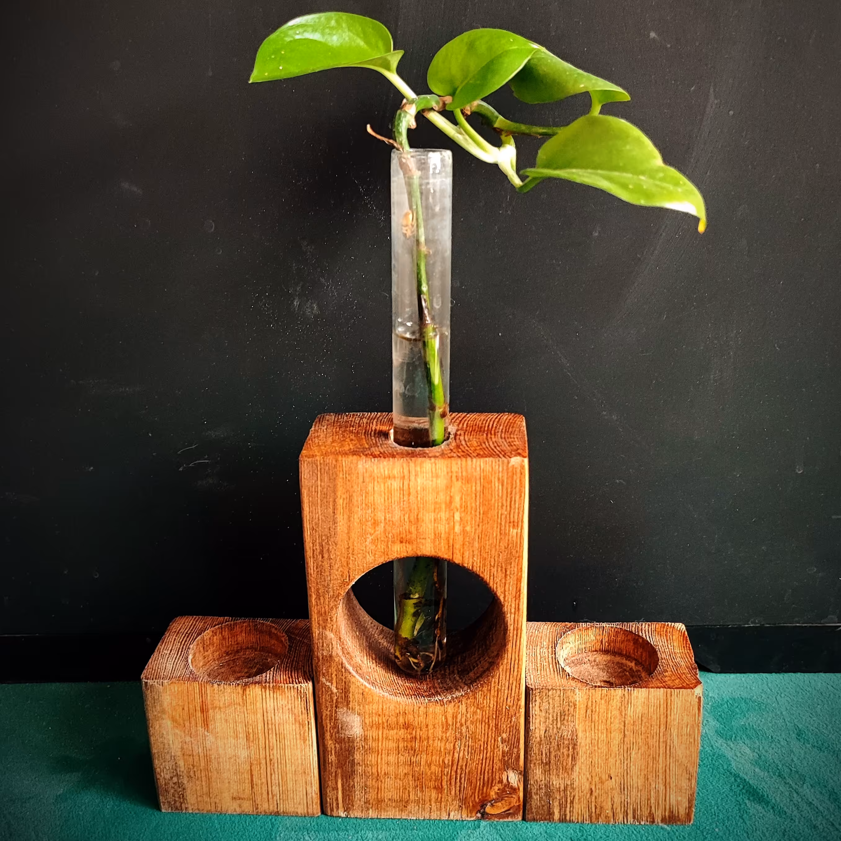 گلدان و شمعدان چوب 