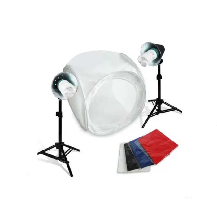 کیت خیمه با نورثابت کم مصرف Kit 50x50cm   پایه دوربین