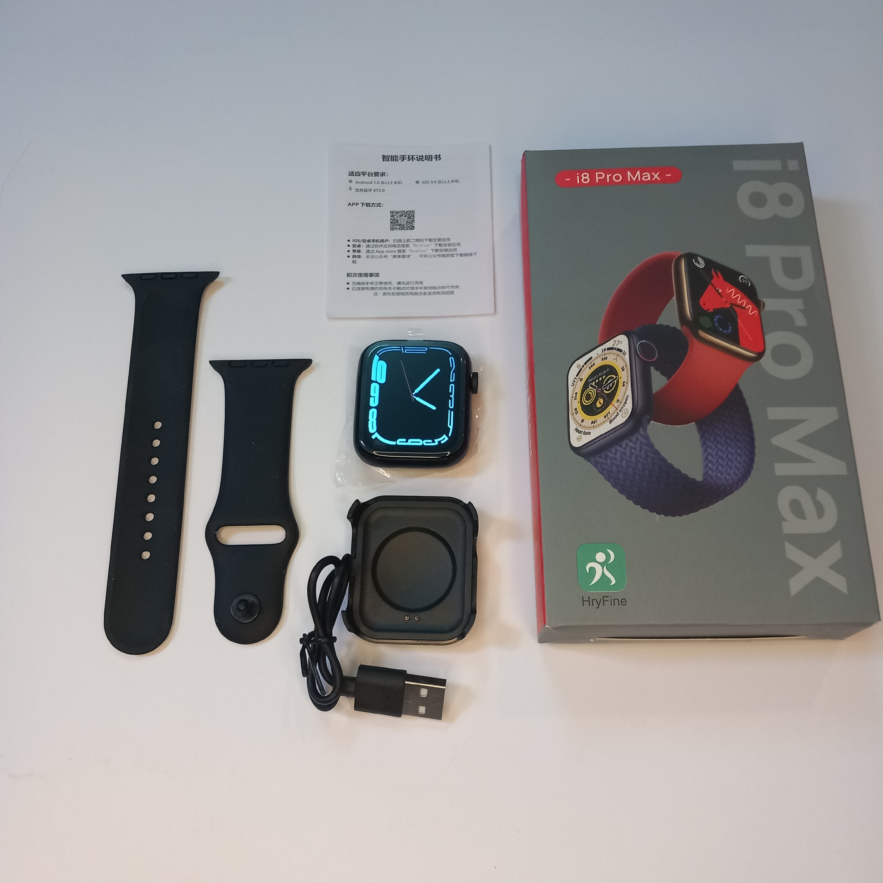 ساعت هوشمند مدل i8 Promax رنگ مشکی - اعلان فارسی - ارسال رایگان