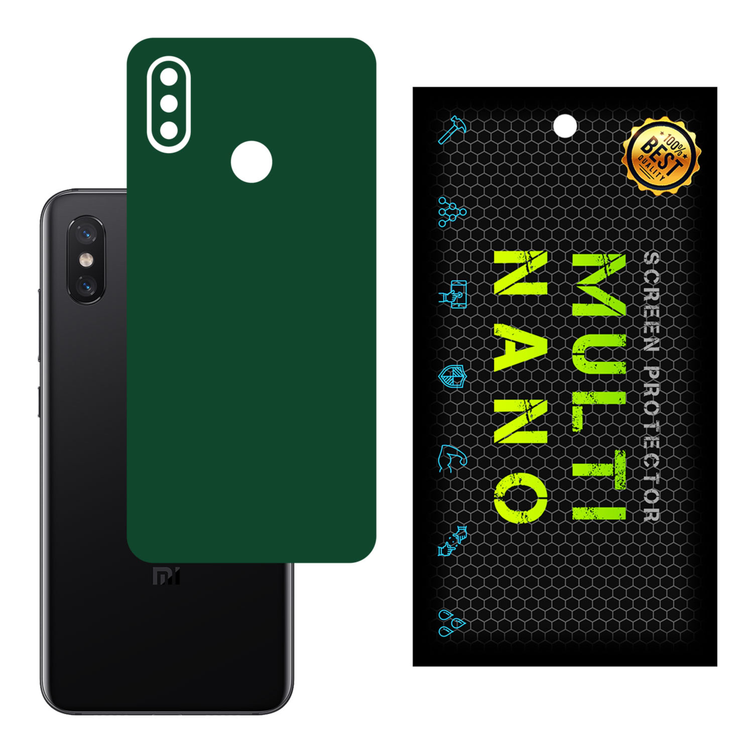 برچسب پوششی MultiNano مدل X-F1M-Green برای پشت موبایل شیامی Mi 8 Pro
