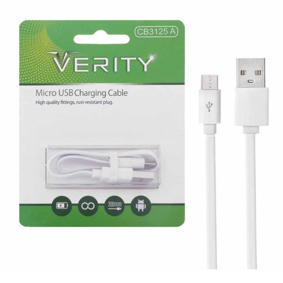 کابل شارژ پاوربانک میکرو Verity مدل CB3125 A