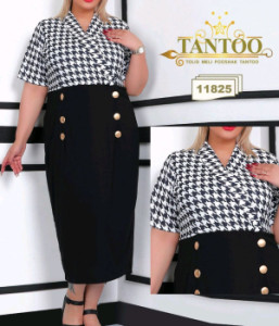 پیراهن مهمانی زنانه جودون مدل چاکدار سایز بزرگ