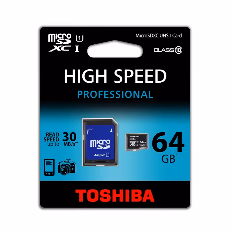 کارت حافظه با ظرفیت 64 گیگابایت توشیبا