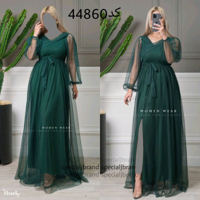 پیراهن مهمانی زنانه تور مدل ماکسی مجلسی موژان