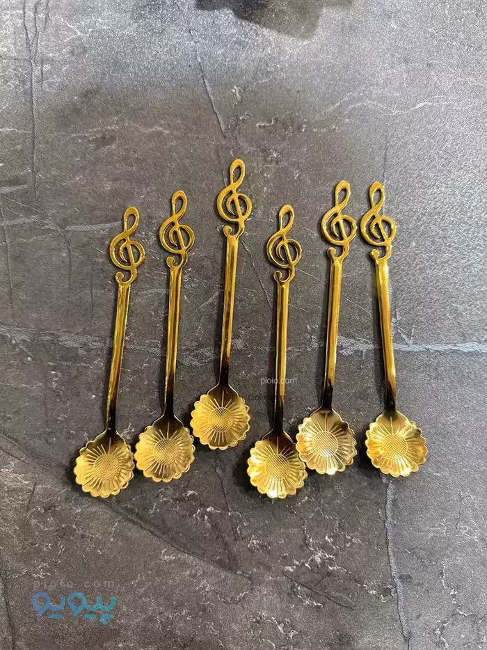 قاشق استیل ملودی طرح گل