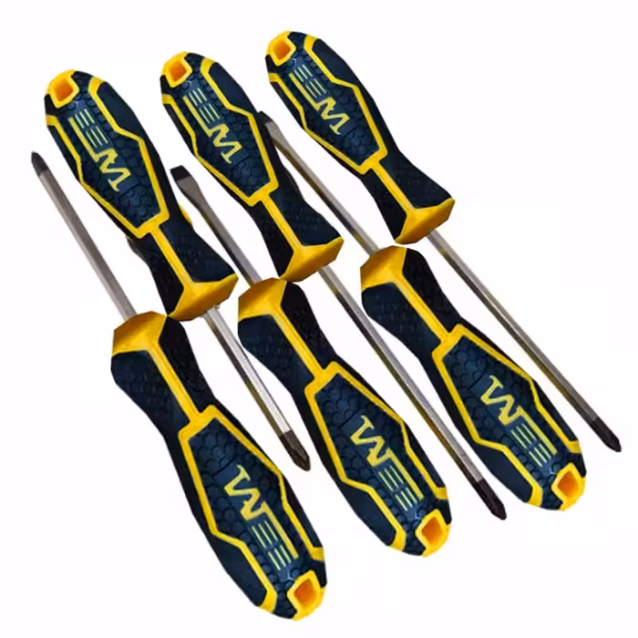 ست پیچ گوشتی 6 تایی مخصوص با سر مگنتی برند  TAT TOOLS 