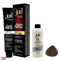 رنگ مو آیون (Ion) شماره 57 حجم 120 میلی‌لیتر رنگ قهوه ای شکلاتی روشن + اکسیدان نه درصدی حجم 180 میلی‌لیتر
