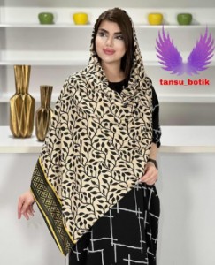 شال نخی طرح برگ