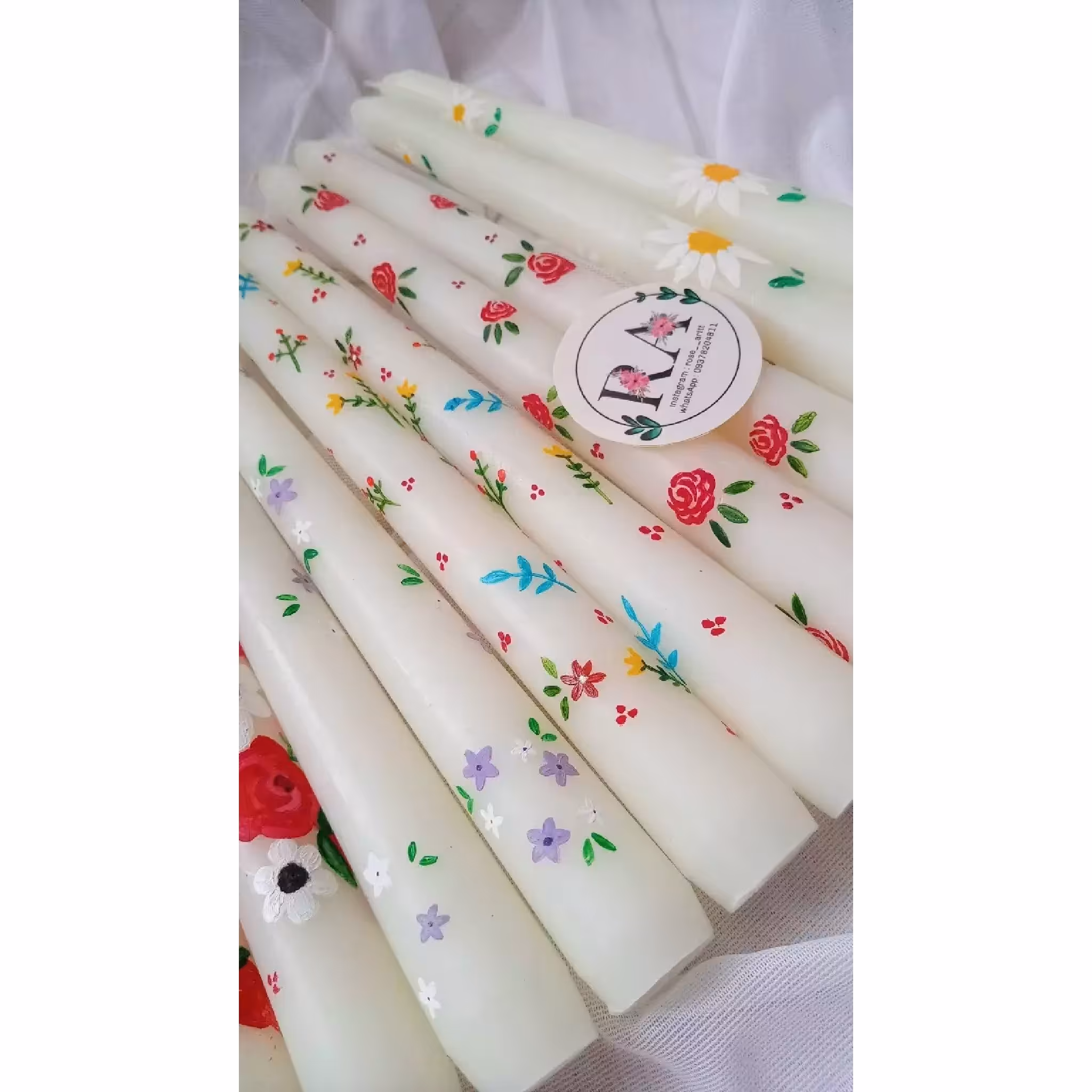 شمع قلمی نقاشی شده کد 1