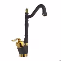 شیر ظرفشویی قاجاری مشکی طلایی ایران گروه