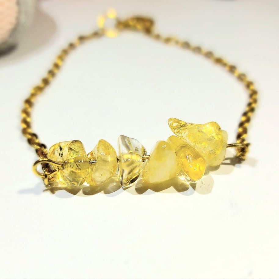 دستبند ترکیبی سنگ و زنجیر جنس استیل و رنگ ثابت