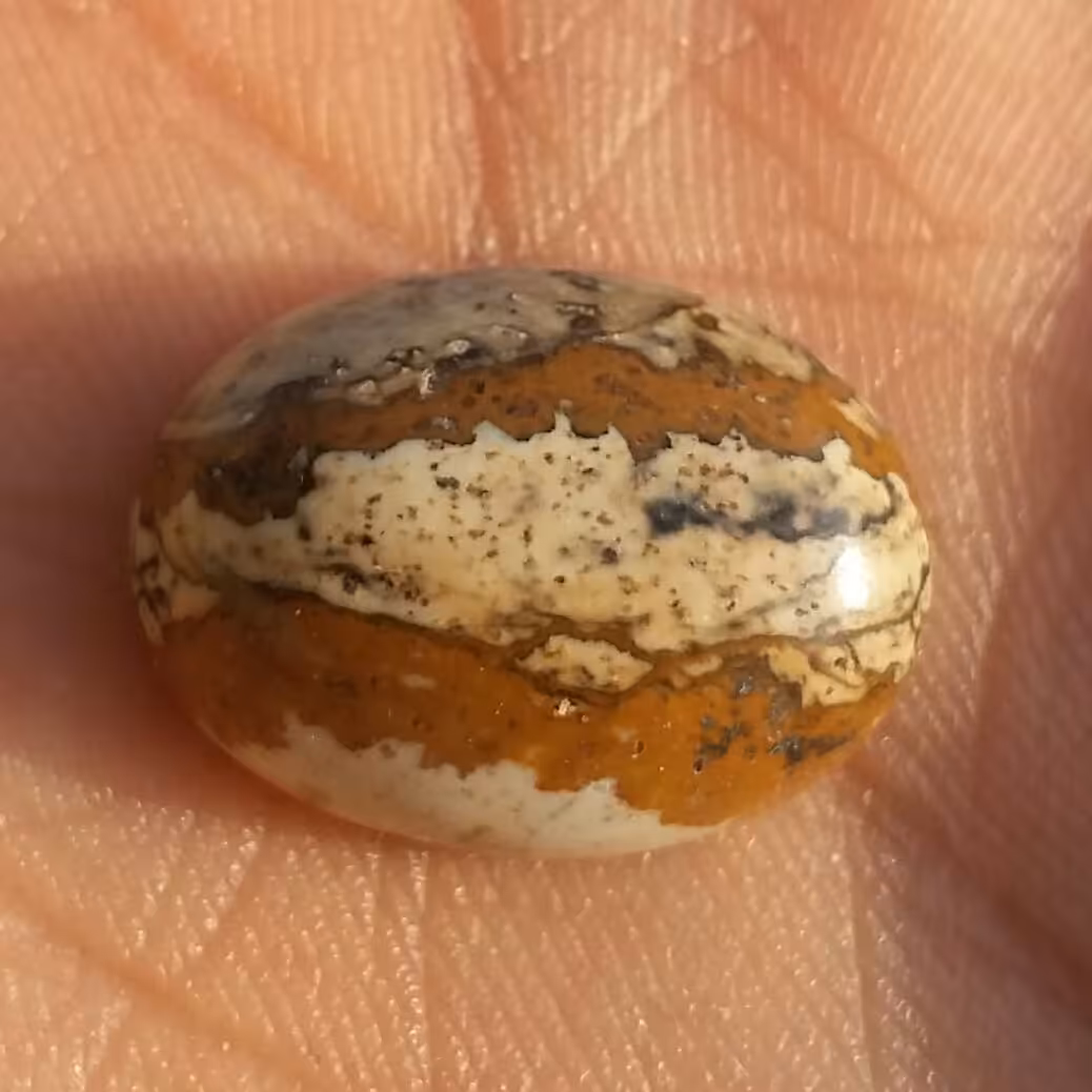 نگین سنگ جاسپر طبیعی و زیبا 
خوش تراش و خوش رنگ 
شاهکار خلقت 100 درصد طبیعی زیبا خا اص