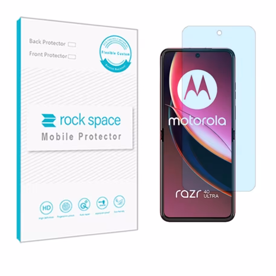 گلس نانو هیدروژل آنتی بلو و ضد ضربه گوشی موتورولا Razr 40 Ul  برند راک اسپیس    