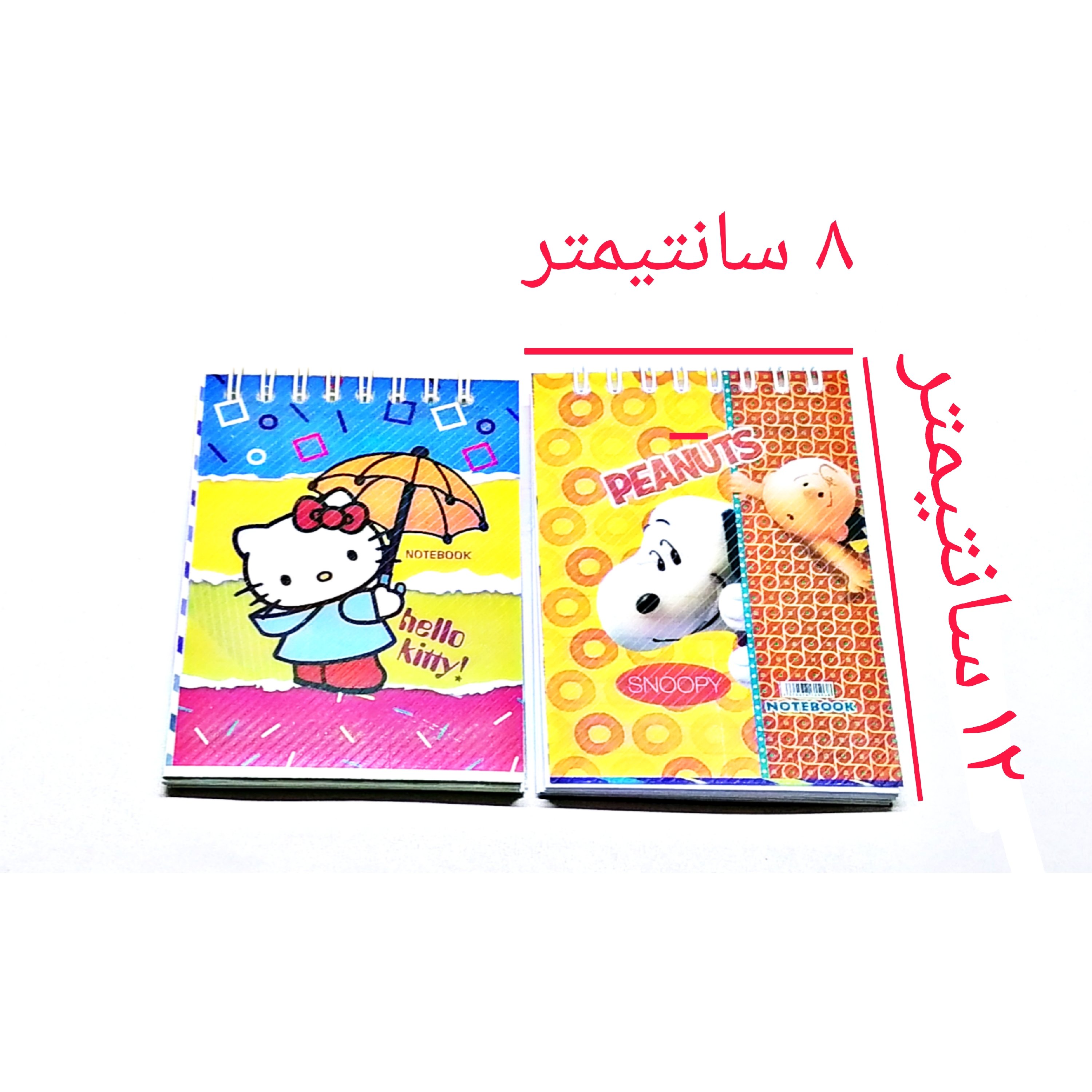 2 عدد دفترچه سیمی 1/16 فانتزی جلد طلقی