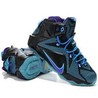 کفش بسکتبال نایک لبرون12 nike lebron 12 xii black university blue purple 684593 -019