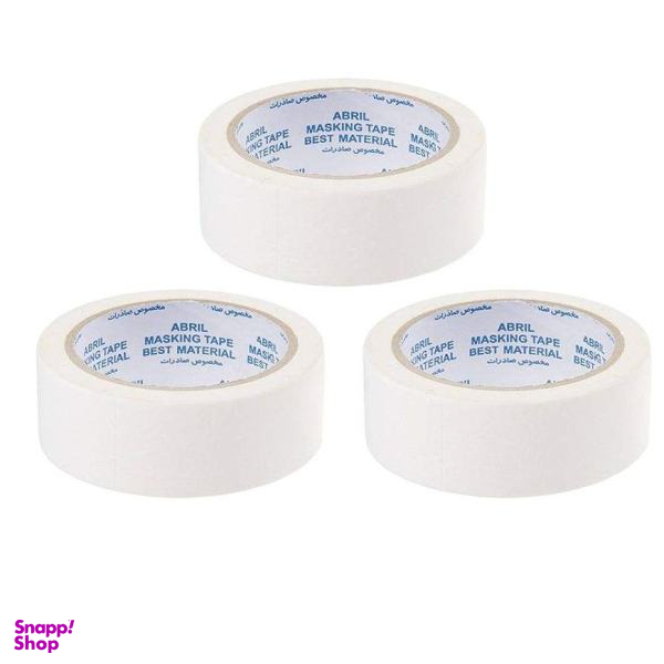 چسب کاغذی آبریل مدل 16yard عرض 4 سانتی متر بسته 3 عددی