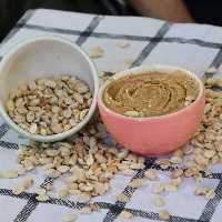 کره بادام زمینی آستانه در بسته بندی های 500 گرمی و به صورت فله