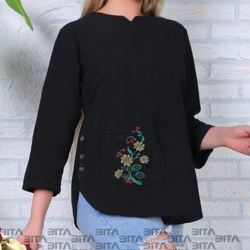 هودی زنانه گلدوزی شده جنس الیاف درجه یک رنگبندی کامل