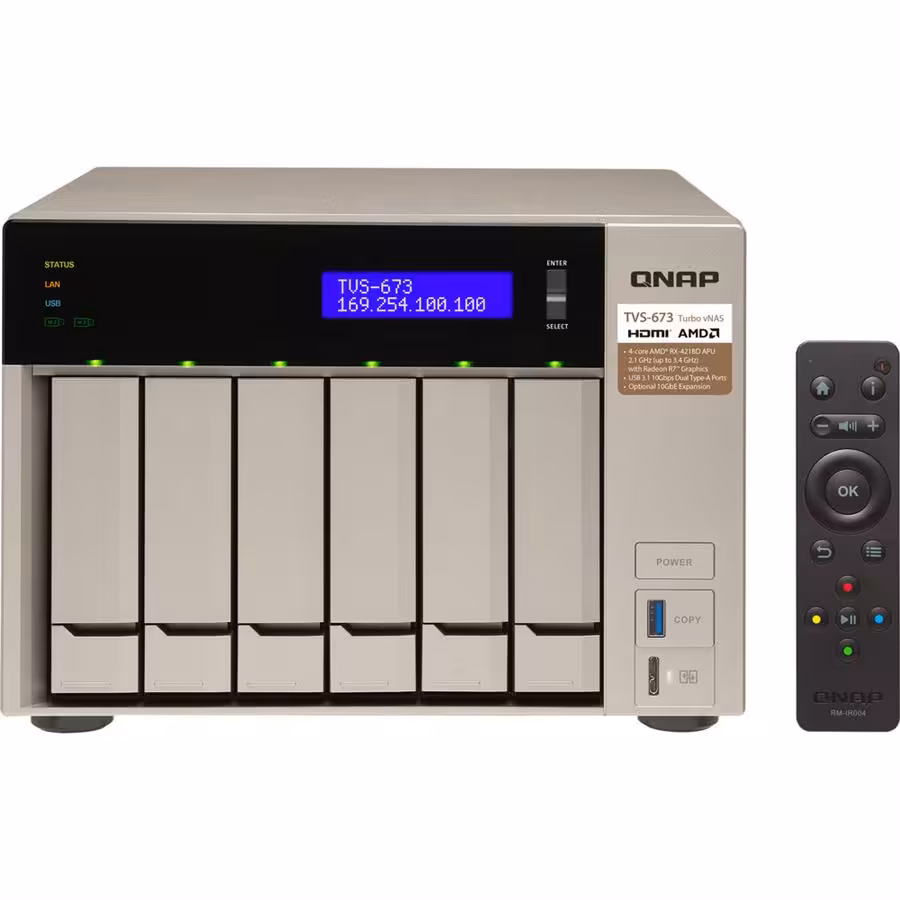 ذخیره ساز تحت شبکه کیونپ مدل تی وی اس 673