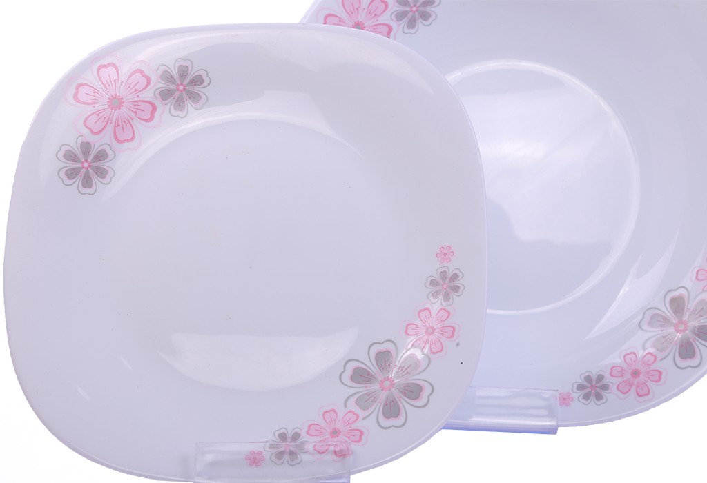 سرویس 6نفره اوپال Leon طرح لیندو صورتی