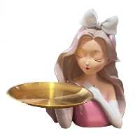 مجسمه دختر پاپیونی سینی دار