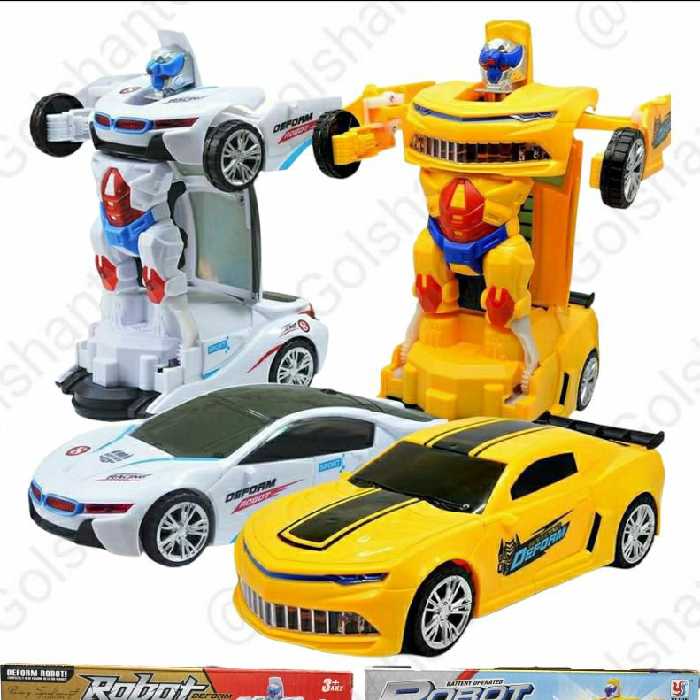 ماشین تبدیل شونده به ربات باطری خور موزیکال