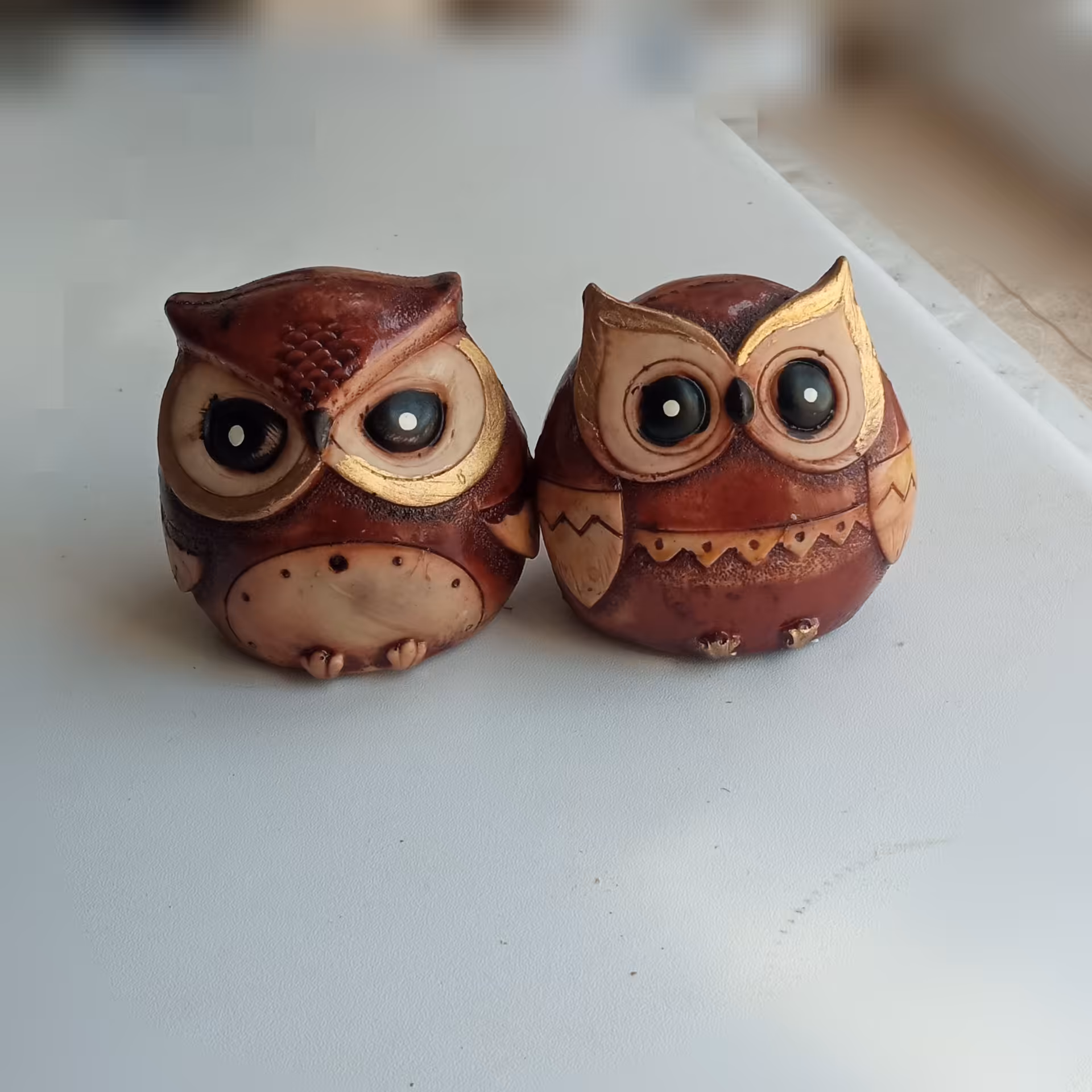 مجسمه  جغد زن و شوهر پلی استر 