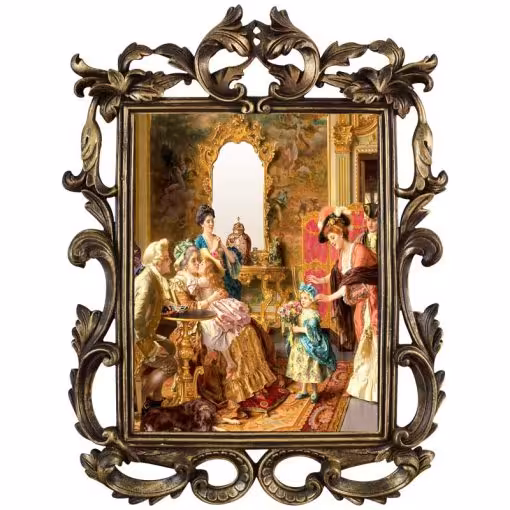 تابلو آینه ای پلی رزین مدل GRANDMOTHERS BIRTHDAY کد PH-70017-A3