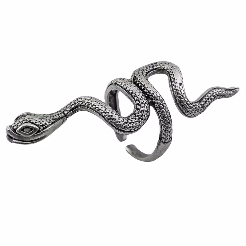 انگشتر مار نقره ای فیری سایز