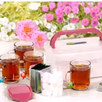 سرویس چای خوری 4 نفره مسافرتی لیمون