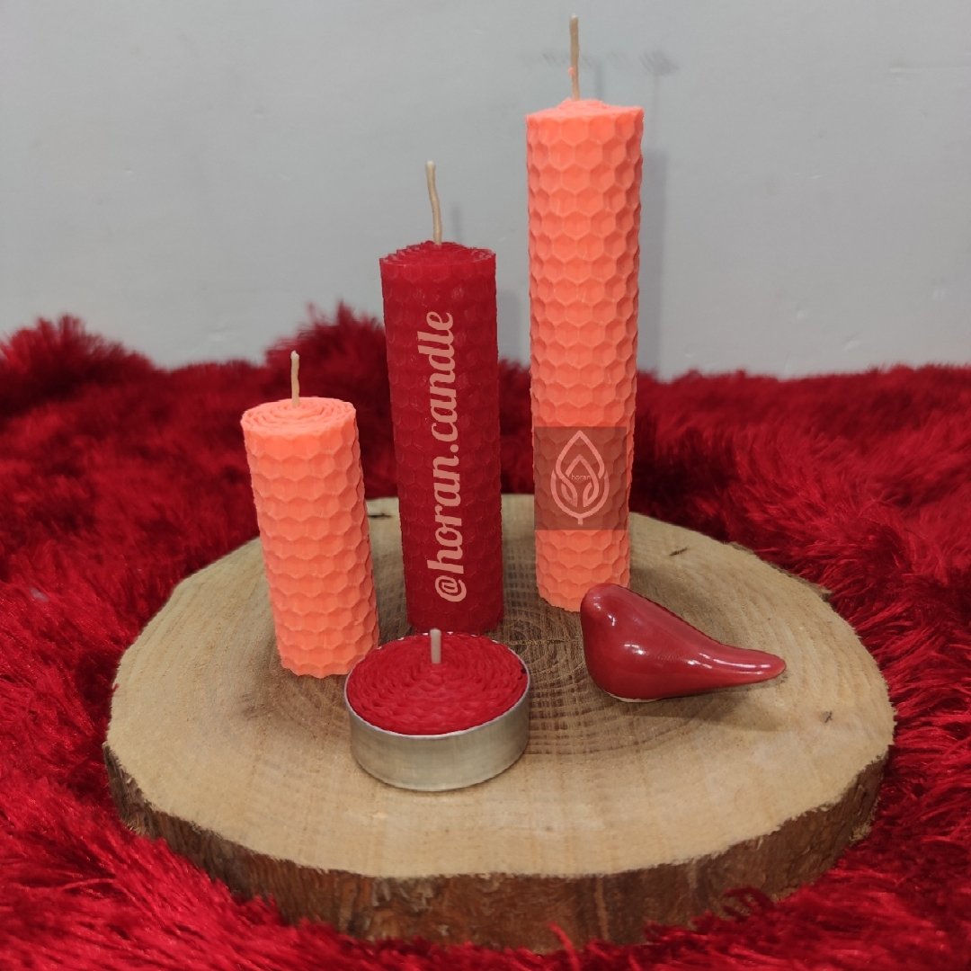 شمع موم عسل،کادویی،هدیه،مناسب جهت باکس، ارتفاع 6،9 و 12 سانت