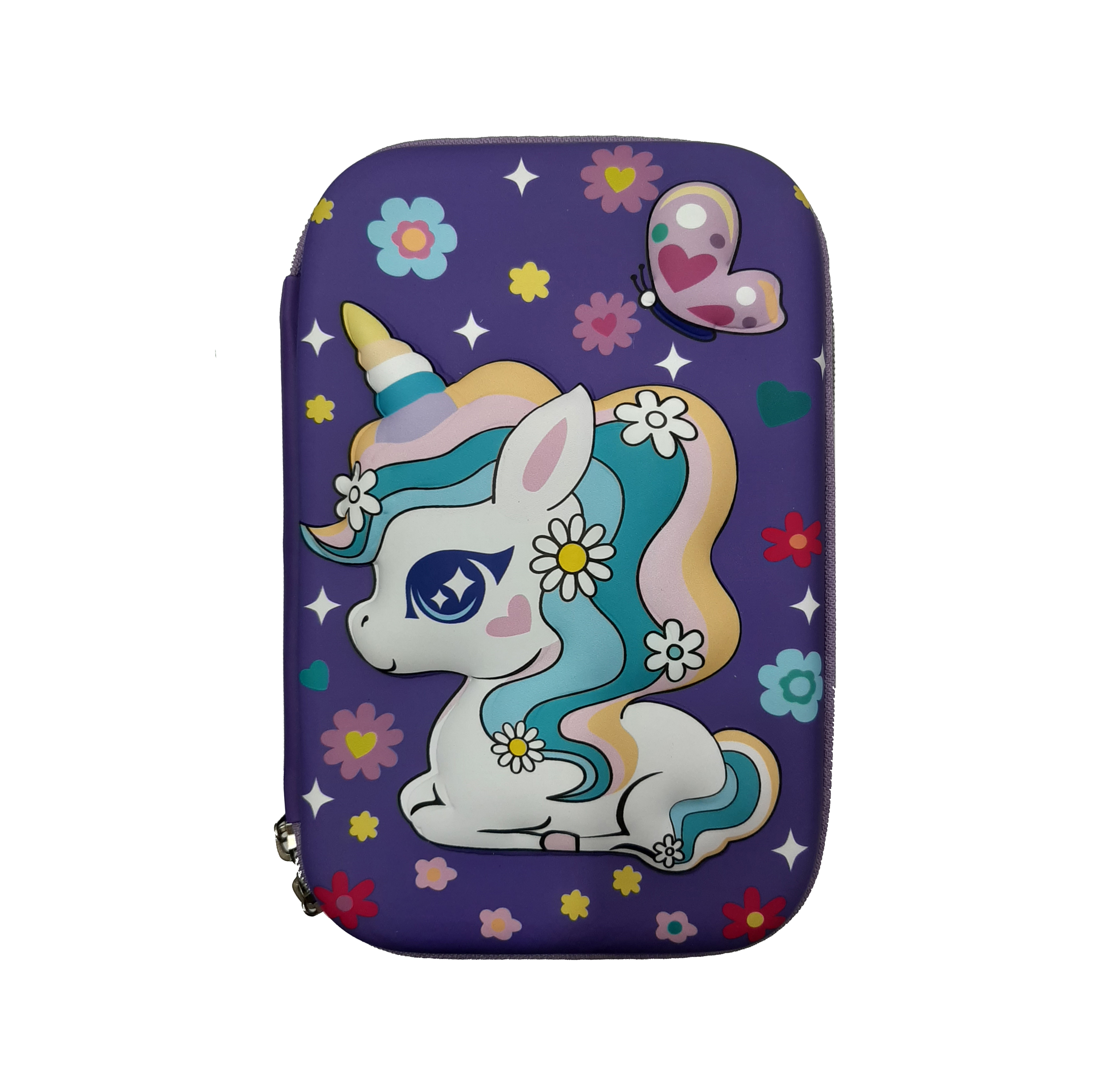 جامدادی کتابی سه بعدی بزرگ طرح یونیکورن و پروانه