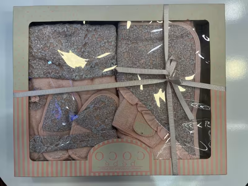 ست حوله نوزادی کو کو ب ب اورجینال ترکیه 4 تکه سوپر لوکس دخترانه     COCOBEBE 4PCS