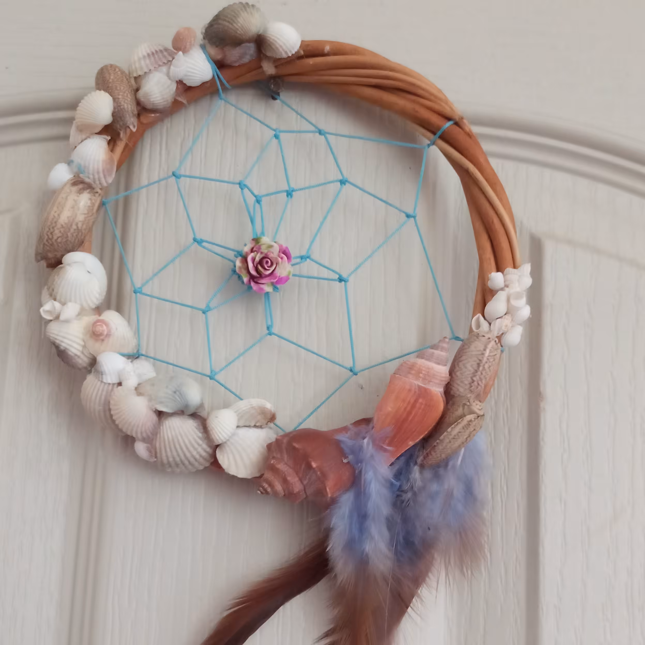 دریم کچر  حلقه چوبی .طرح صدف.مناسب پشت در ،دیوار .هدیه و‌‌‌...