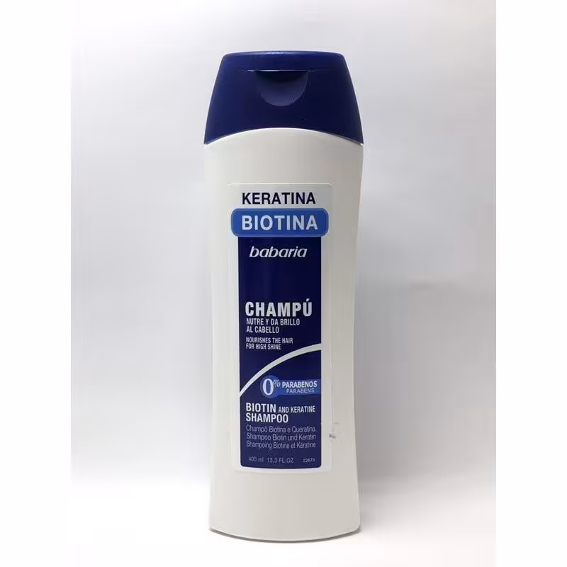 شامپو حاوی کراتین با منشا دریایی و بیوتین باباریا - babaria