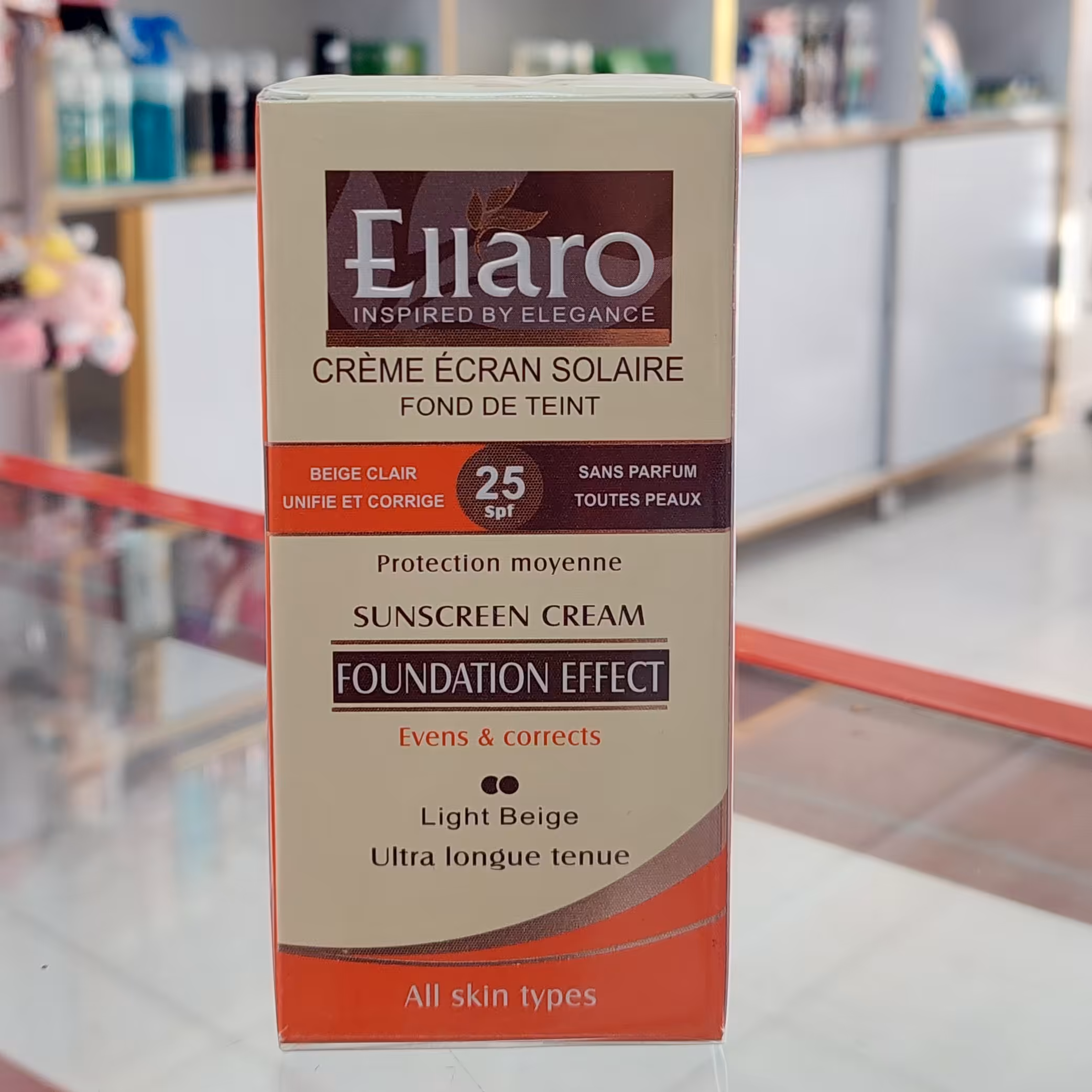  کرم  ضد آفتاب  اصلی  الارو لایت  بژ spf25  