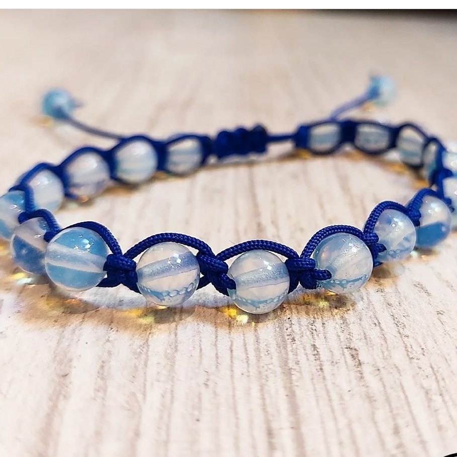 دستبند سنگ اوپال آبی