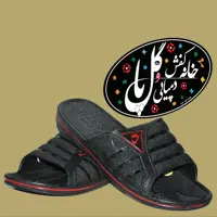 دمپایی مردانه نرم مهراد کاسیو مشکی خط قرمز