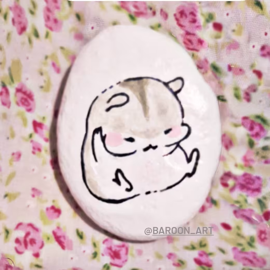 نقاشی فانتزی روی سنگ