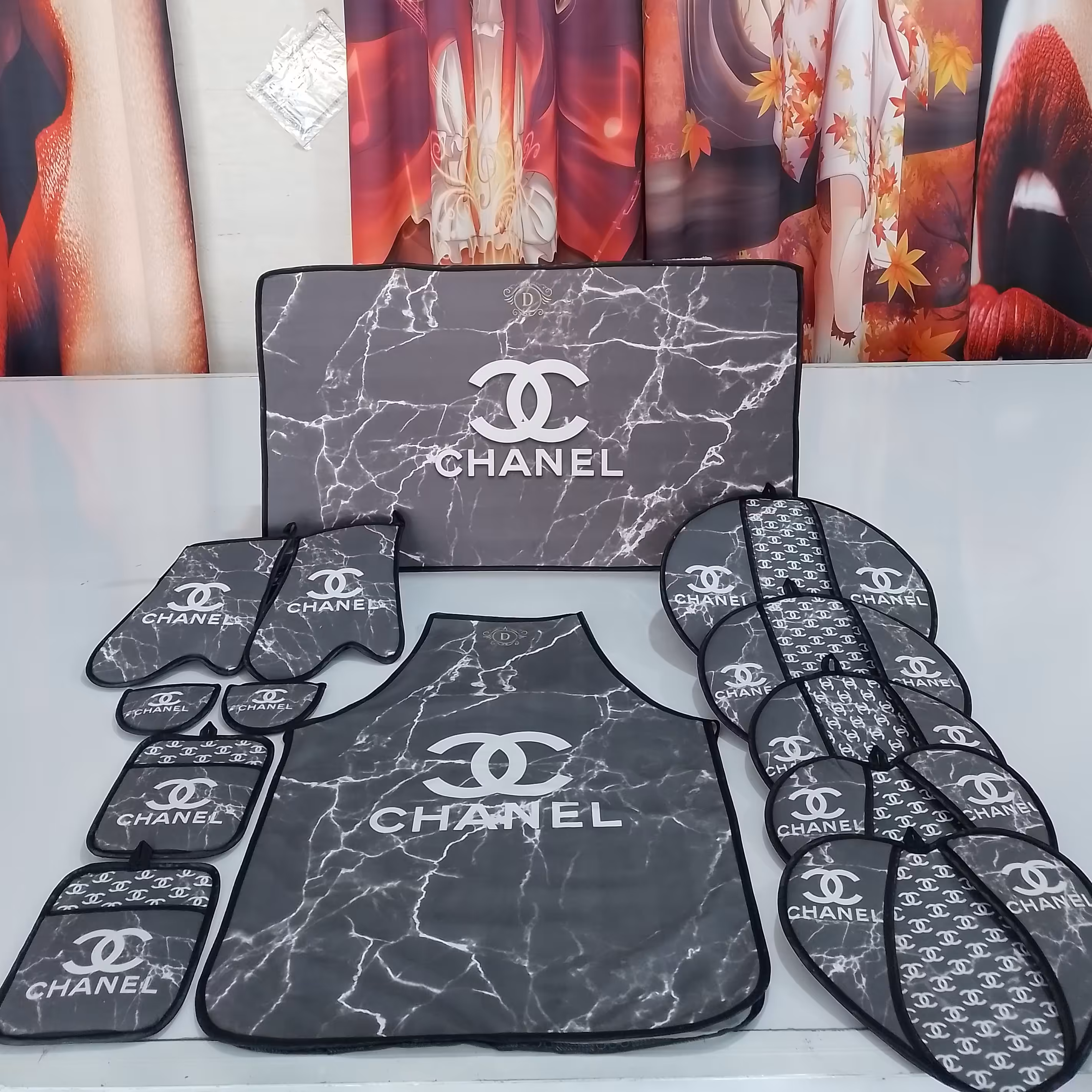 سرویس پیشبند و دمکنی آشپزخانه 13 تیکه