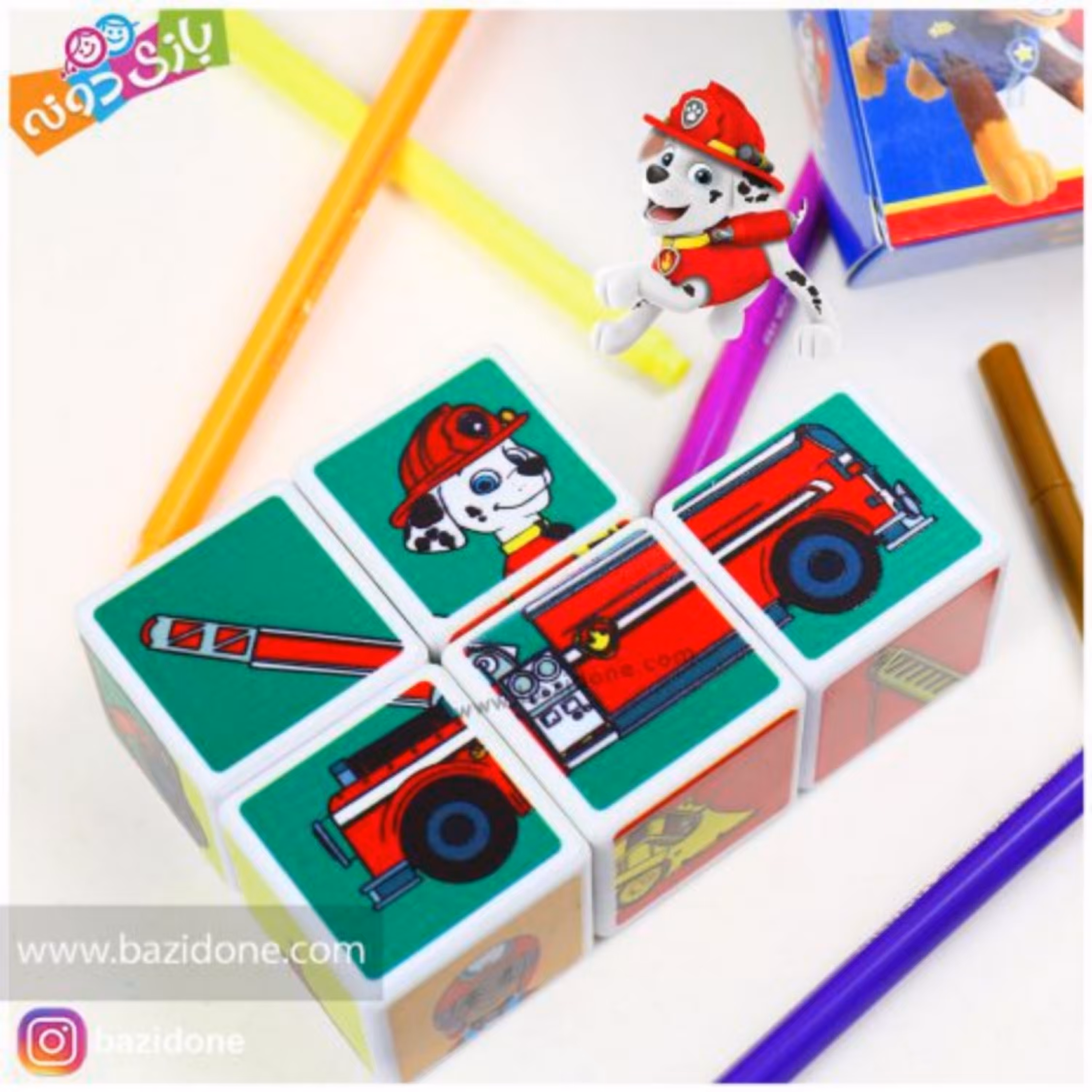 بازی فکری مکعب مگنتی تصویری مدل سگ های نگهبان 