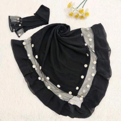 روسری دورگیپور چیندار مشکی