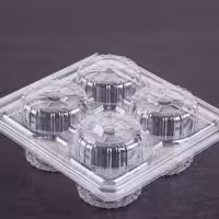 ظرف فر کاپ  کیک 4 تایی   یکبار مصرف  (کارتن 200 تایی)