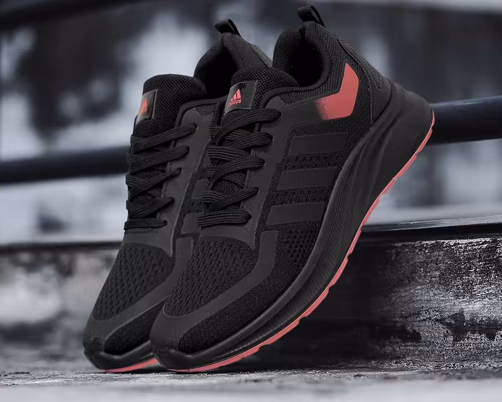 کفش آدیداس مشکی صورتی زنانه سایز 39 کد 101