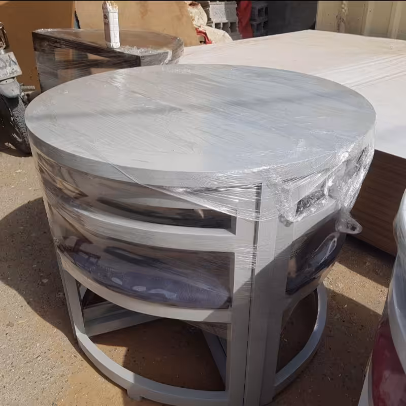 میز ناهارخوری کمجا 4 نفره نشیمن دار با رنگ بندی 3 دست