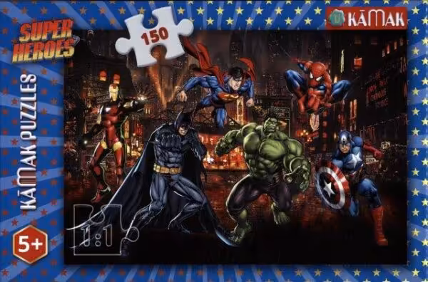 پازل 150 تکه ابر قهرمانان (SUPER HEROES)،(باجعبه)