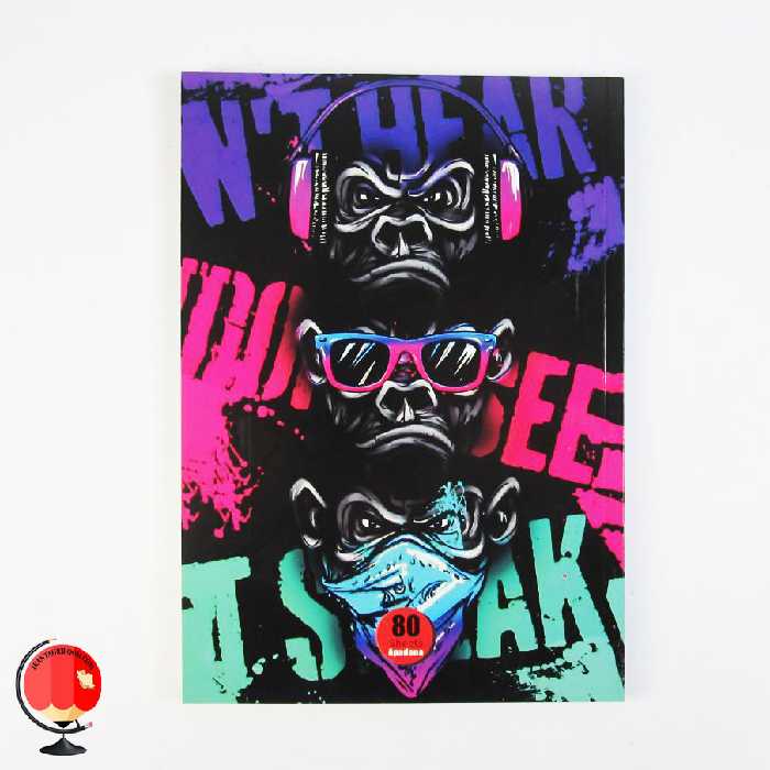 دفتر مشق 80 برگ طرح شامپانزه آپادانا