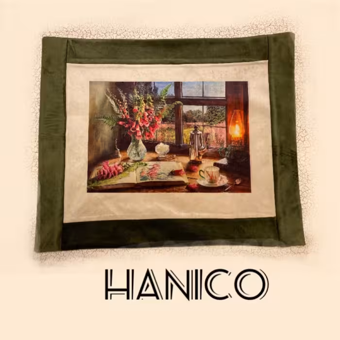 زیر بشقابی مخمل سبز کد103