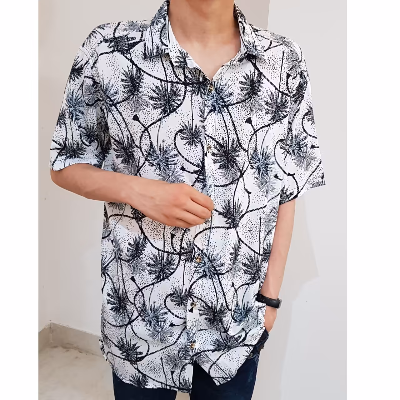 پیراهن هاوایی سایزبزرگ ارسال رایگان سایز L مردانه زنانه شیک و خنک 