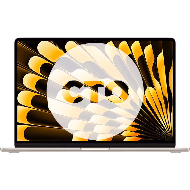 مک بوک ایر 15 اینچ 2024 سری M3 کاستوم پردازنده 8core - 10core حافظه رم 24 گیگابایت هارد 1 ترابایت استارلایت Z1BT000KQ - Hiapple.ir